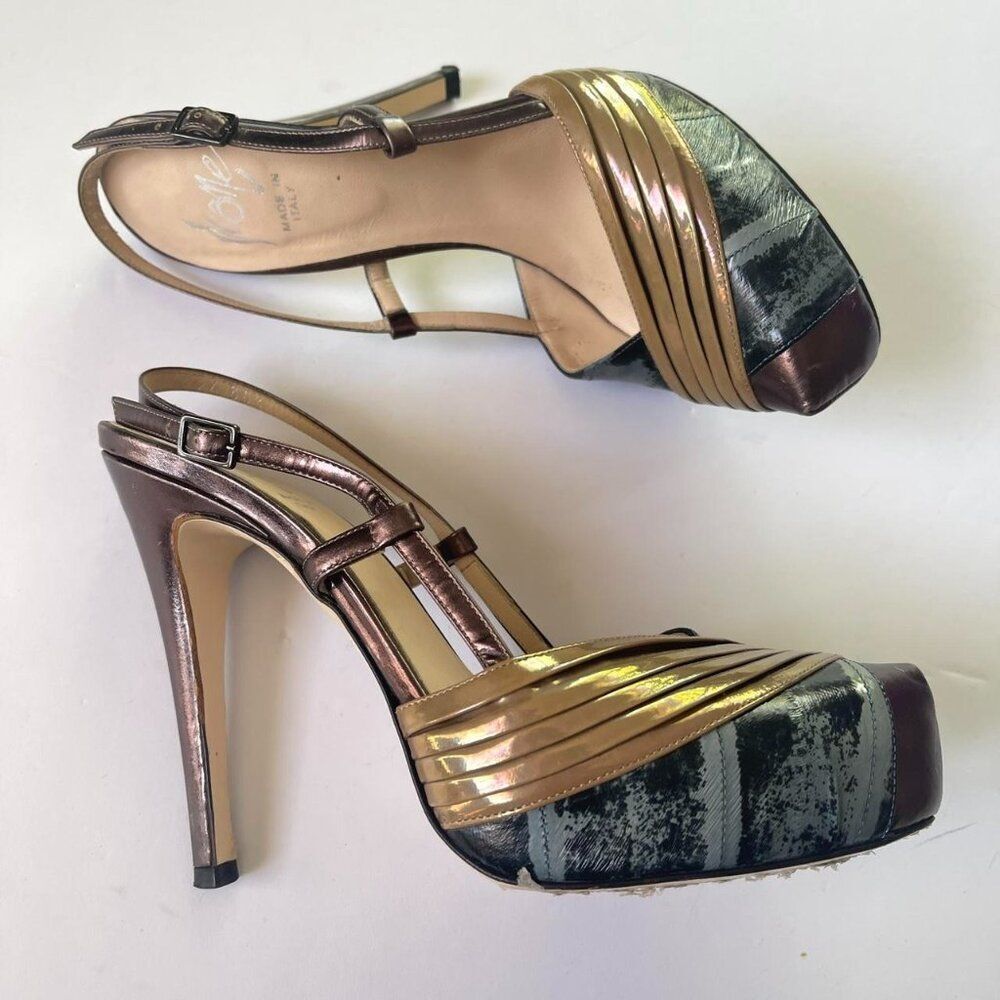 Icone brand high heels Leather shoes Italy